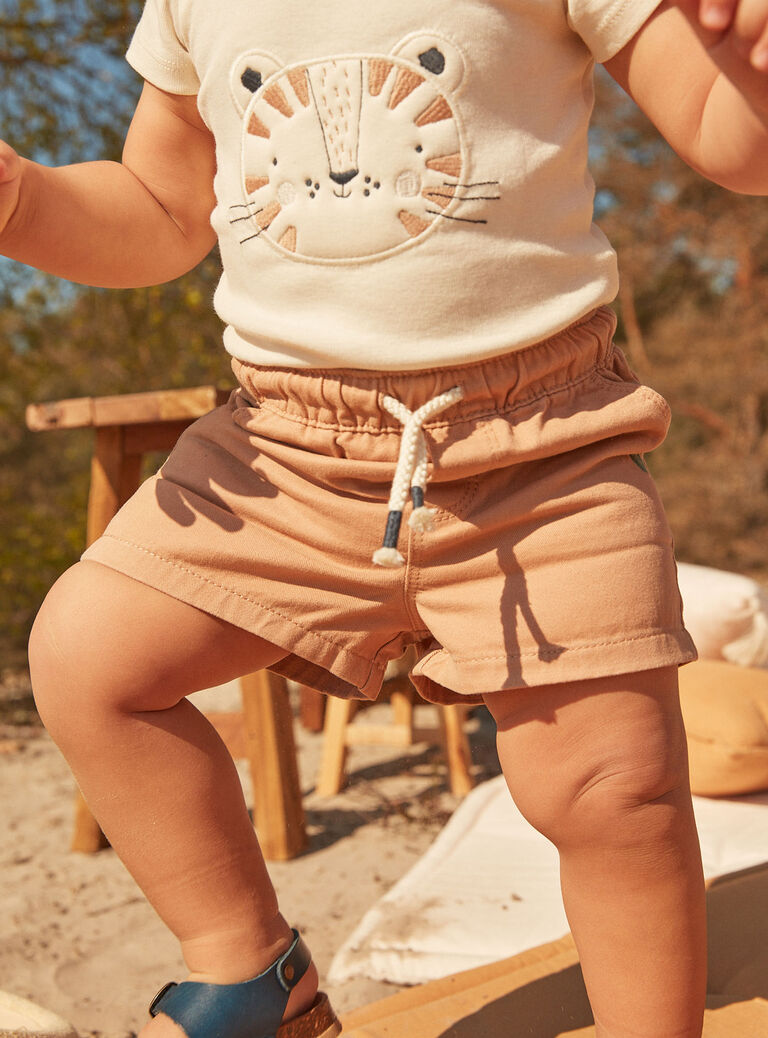 Short en twill marron pécan