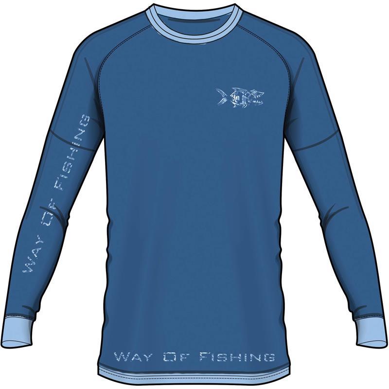 Tee Shirt Manches Longues Homme W.O.F. Croix - Bleu