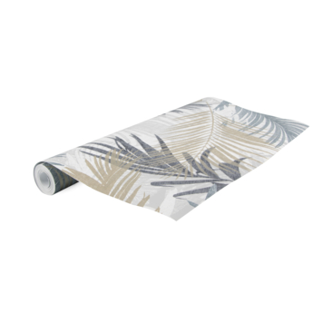 Vliesbehang Jungle glam blauw/grijs 111754