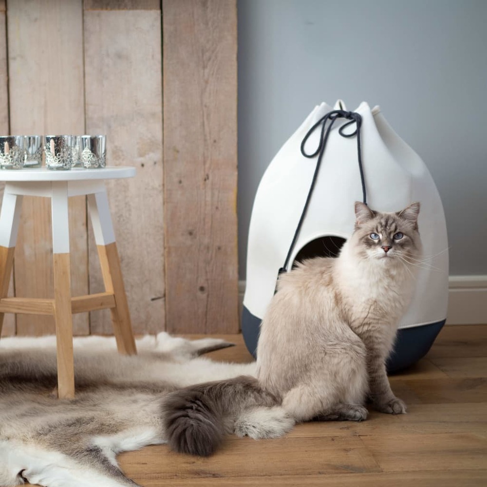 Lit/sac pour chats casa gris foncé
