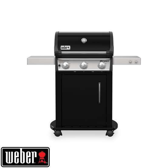 Barbecue à gaz avec plancha SPIRIT PREMIUM E-315 noir 3 brûleurs