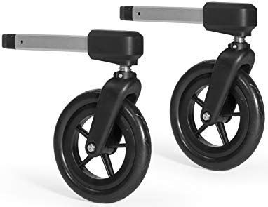 Burley 2-wiel kinderwagen kit, zilver, paar