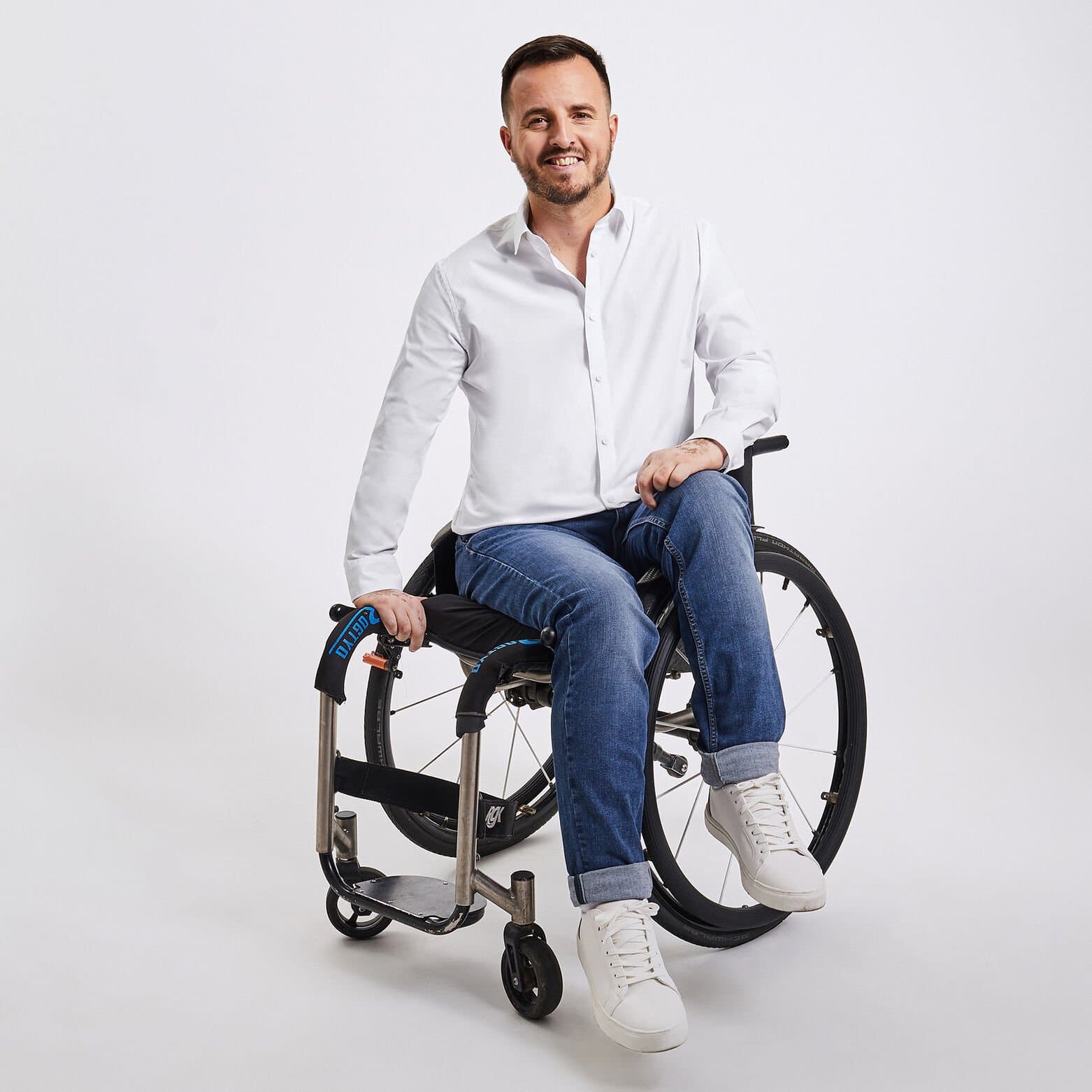 Jean slim pour personne à mobilité réduite Bleu moyen