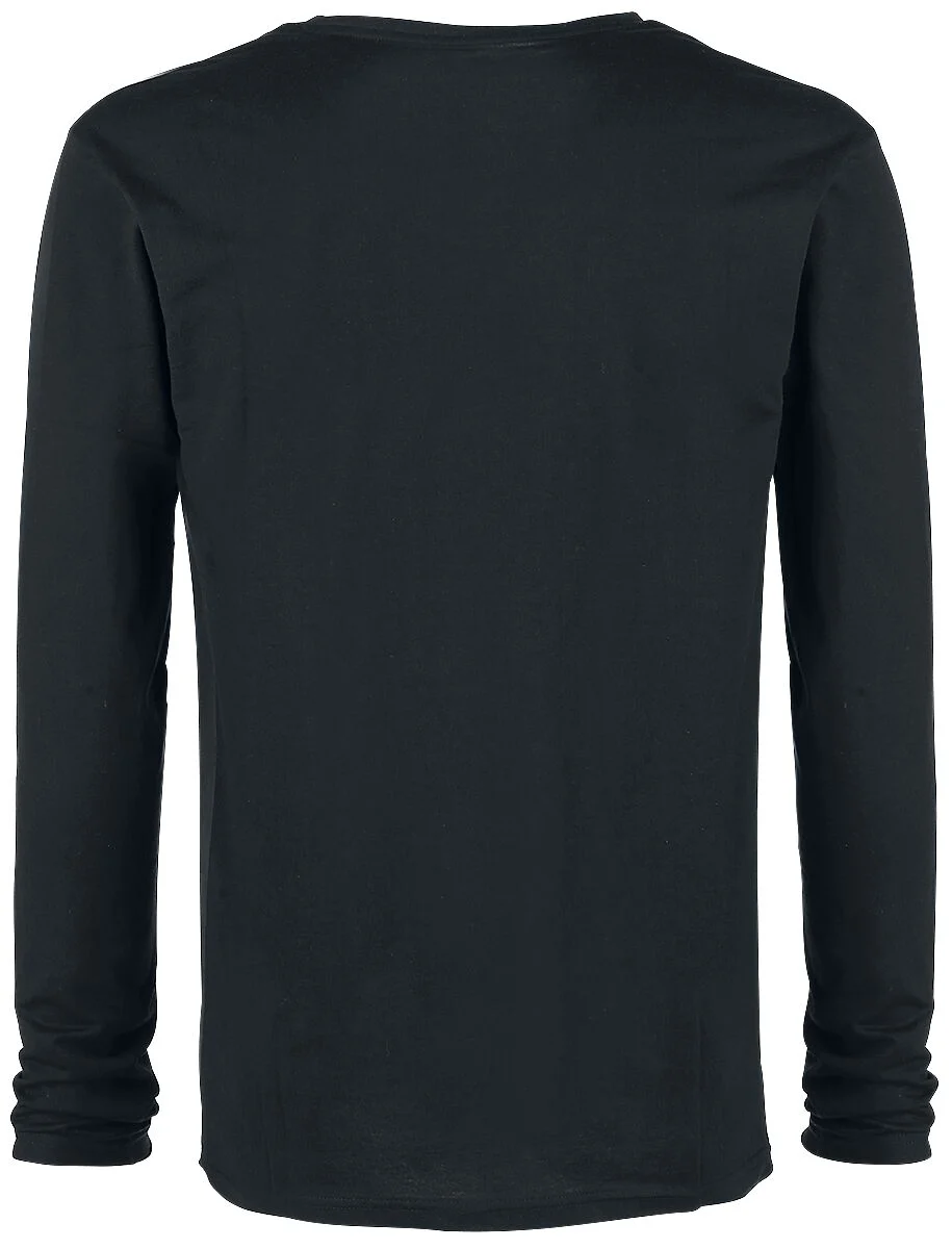 Lot De Deux Hauts Noirs Manches-Longues Ras-Du-COu & Col En V | Black Premium by EMP T-shirt manches longues