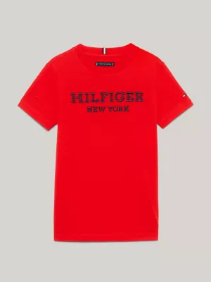 Camiseta Hilfiger com logotipo bordado Monotype