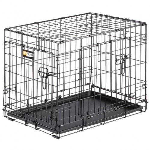 gaiola cinza para cachorro