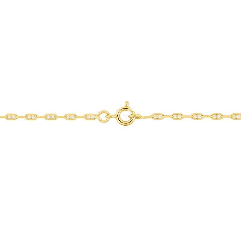 Bracelet Mixte 18 cm - Forçat Marine - Or 18 Carats - Largeur 2 mm