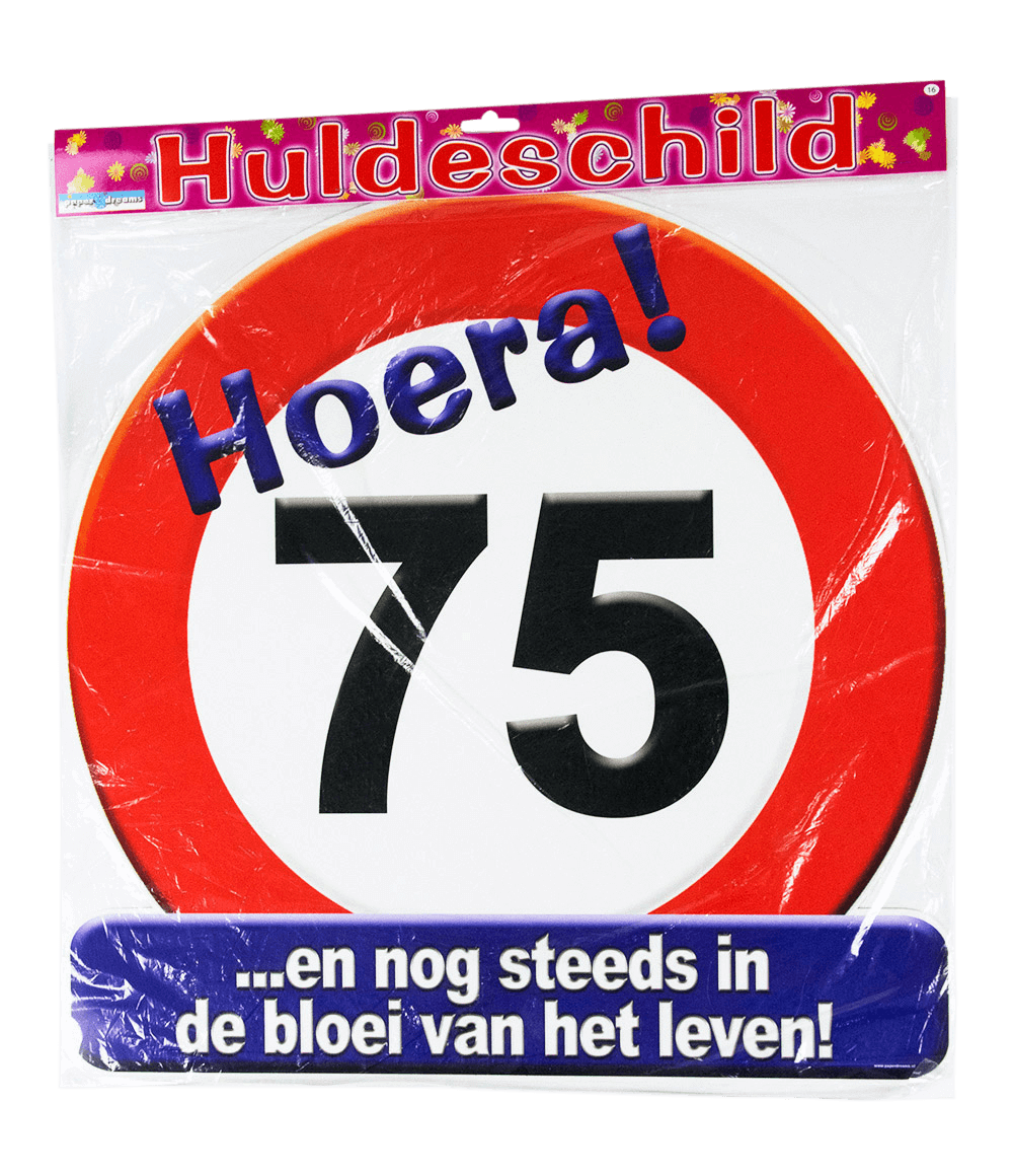 Deurbord 75 Jaar Verkeersbord 50cm