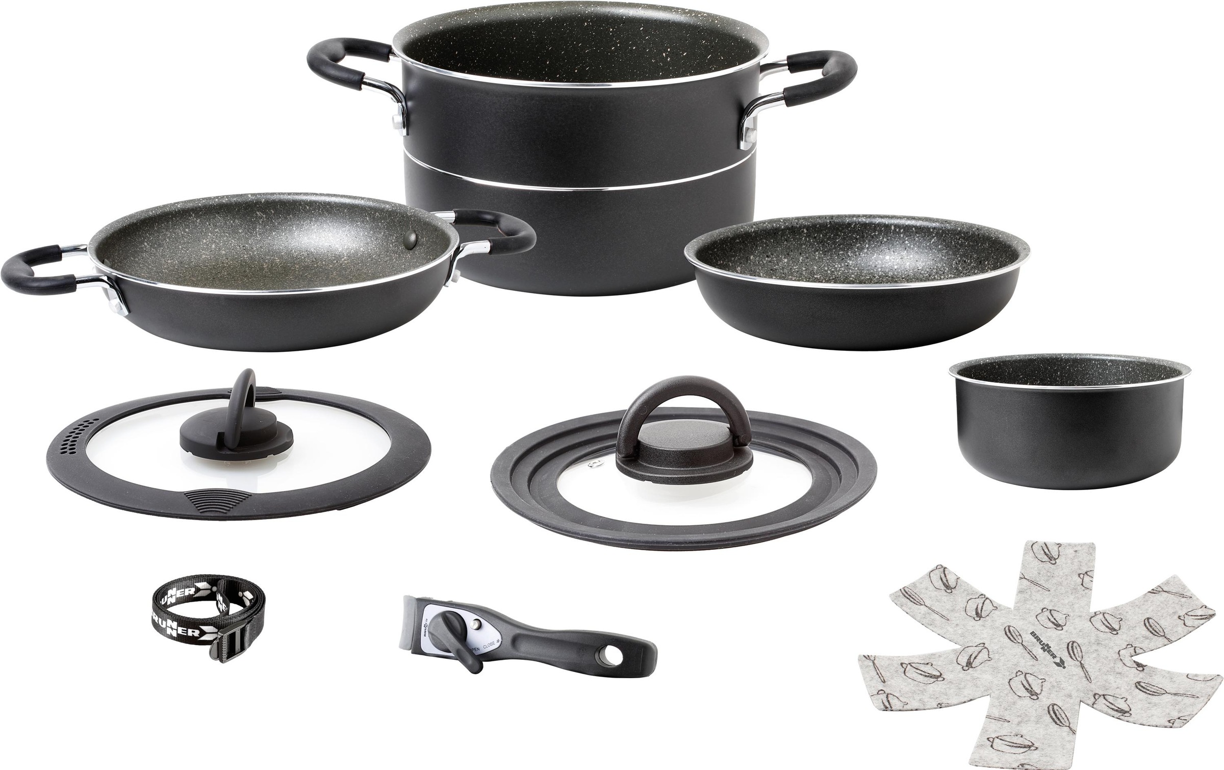 BRUNNER Kochtopf »Set Pirate NG 7+1« Aluminium