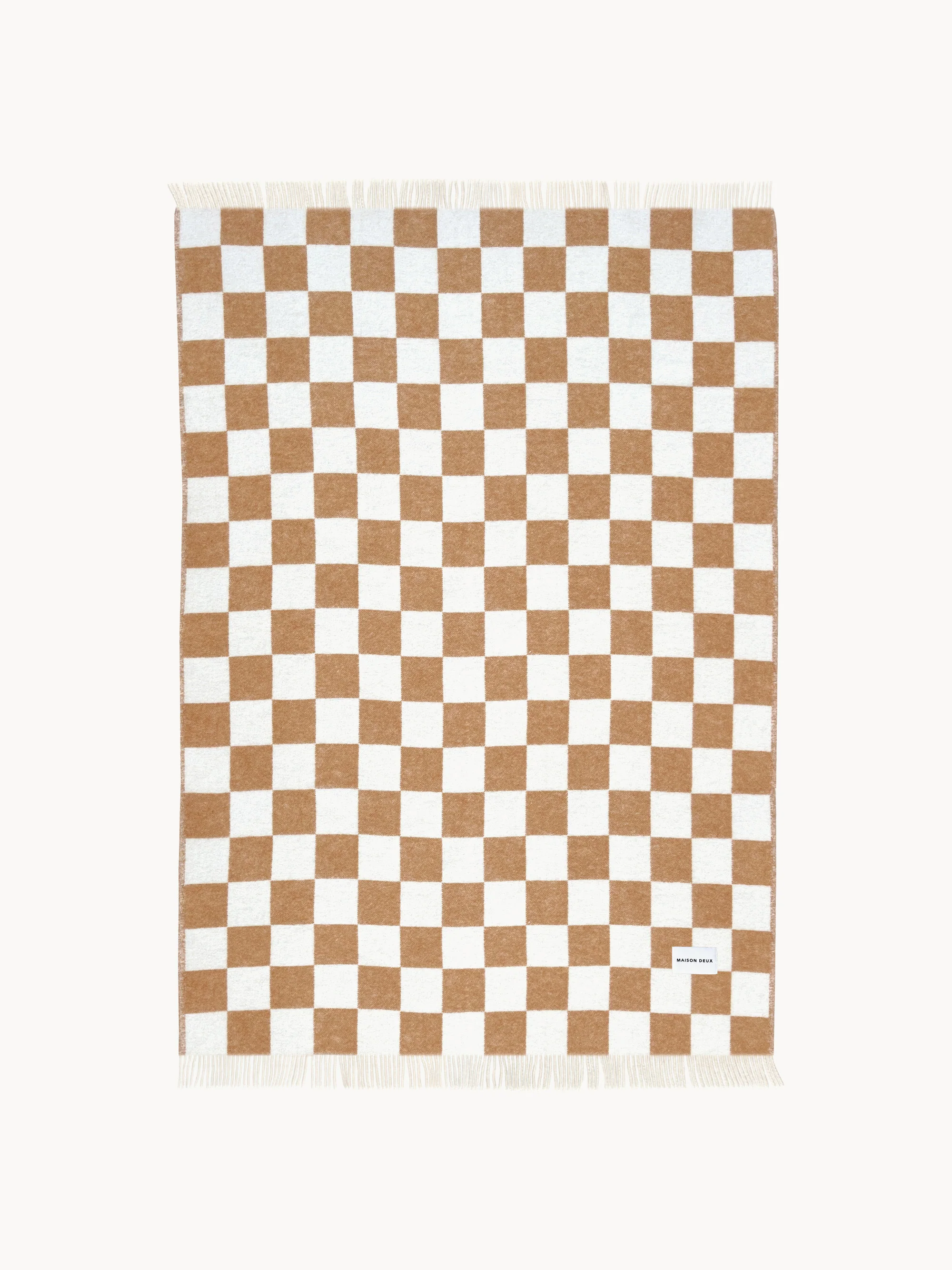 Wollen plaid Checkerboard met ruitjespatroon