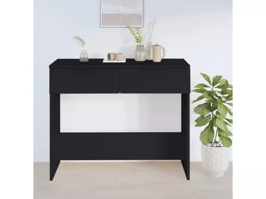Table console noir 90x36x75 cm bois d'ingénierie