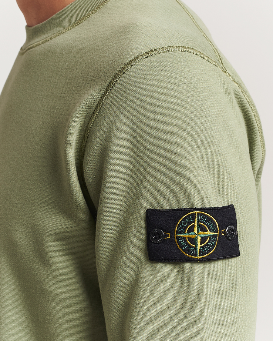 Stone Island Garment Dyed Fleece Sweatshirt Sage