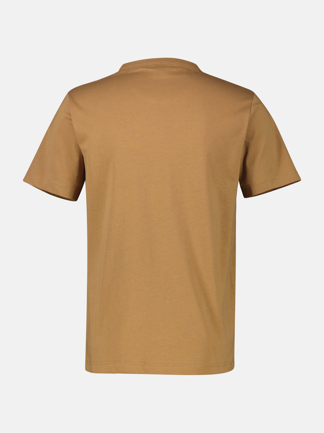 Unifarbenes T-Shirt mit Brustprint