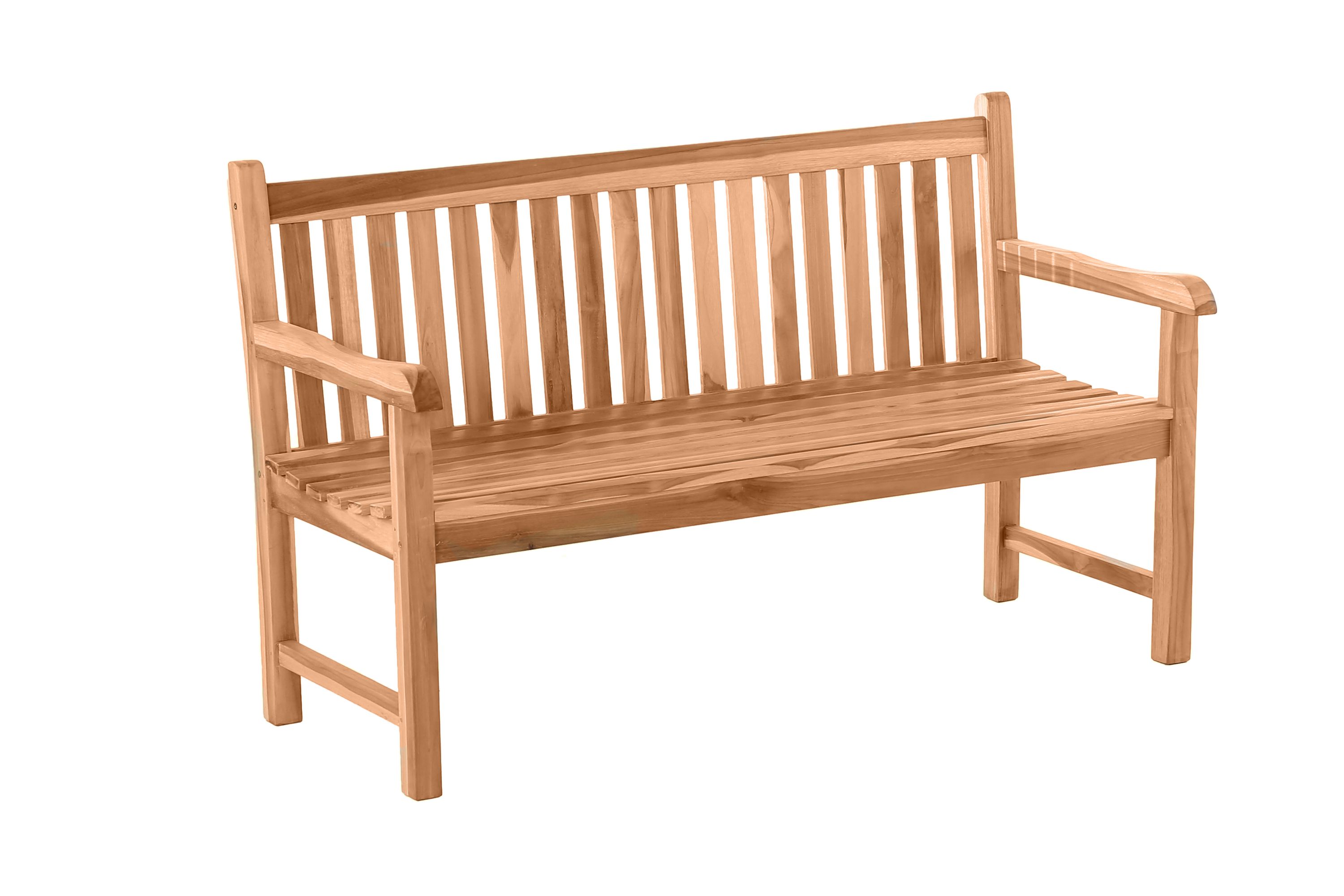 Gartensitzbank 150cm Teak Sitzbank Parkbank Bank Holzbank massiv