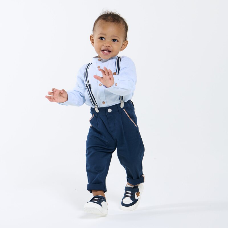 Chemise oxford bleu clair bébé garçon Bleu