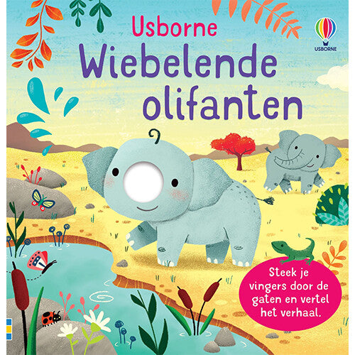 Uitgeverij usborne voelboekje wiebelende olifanten