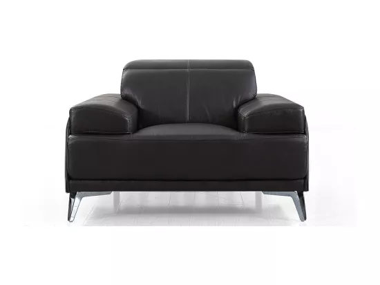 Fauteuil cuir Design GARLIK Marron
