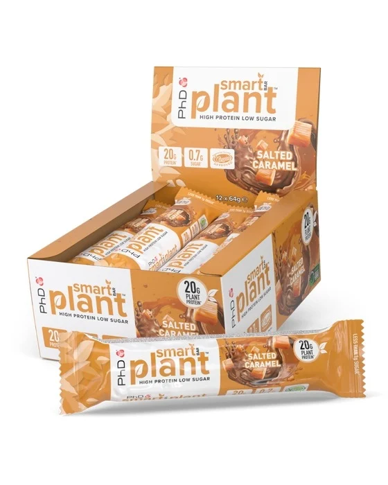 PhD Smart Plant Bar Salted Caramel 12x64g