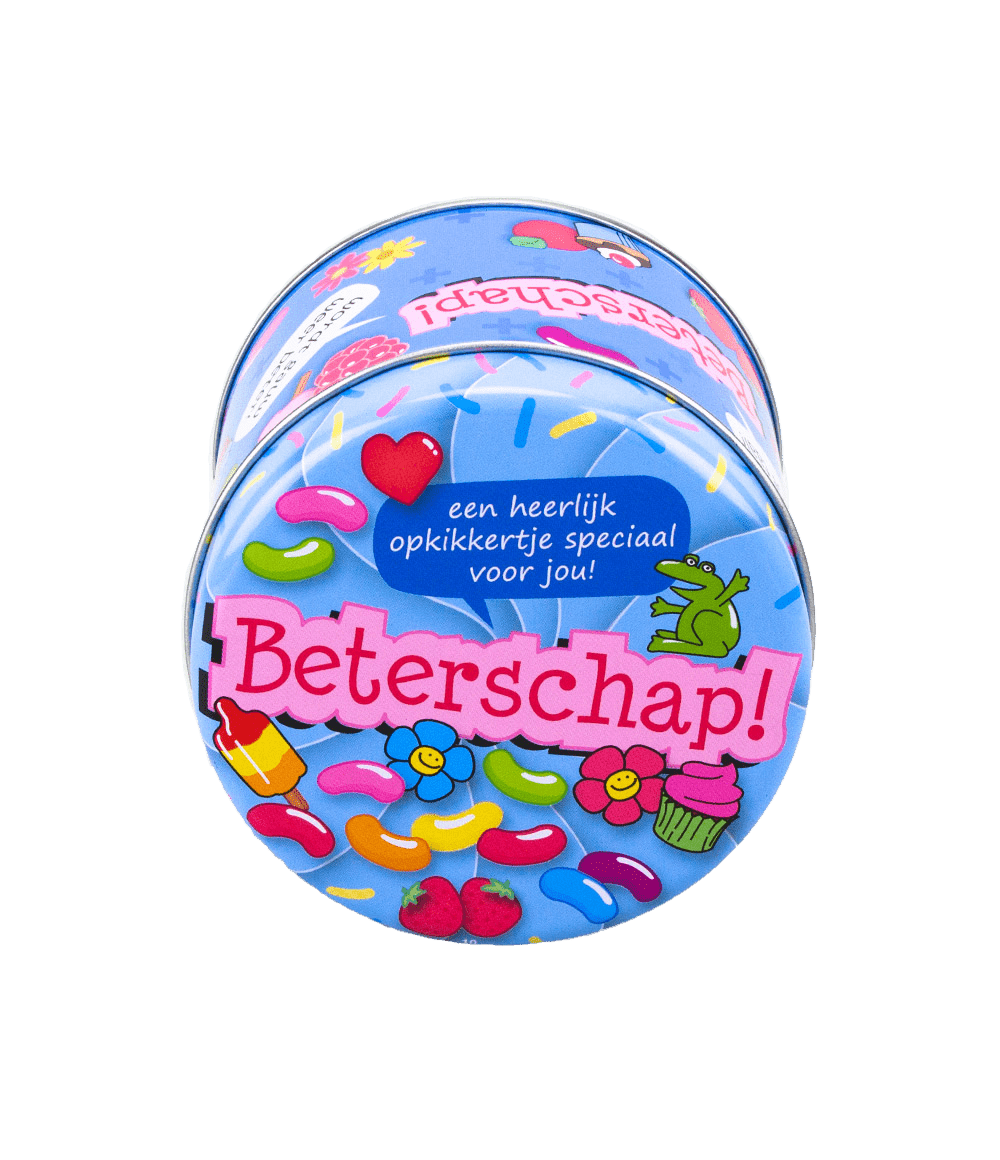 Snoepblik Beterschap 9cm