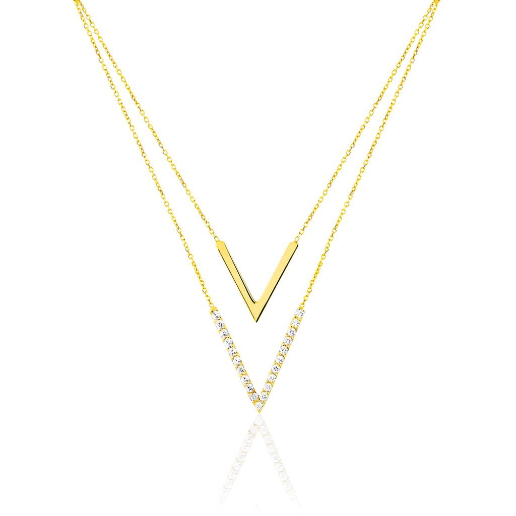 Collier Daina Or Jaune Oxyde De Zirconium