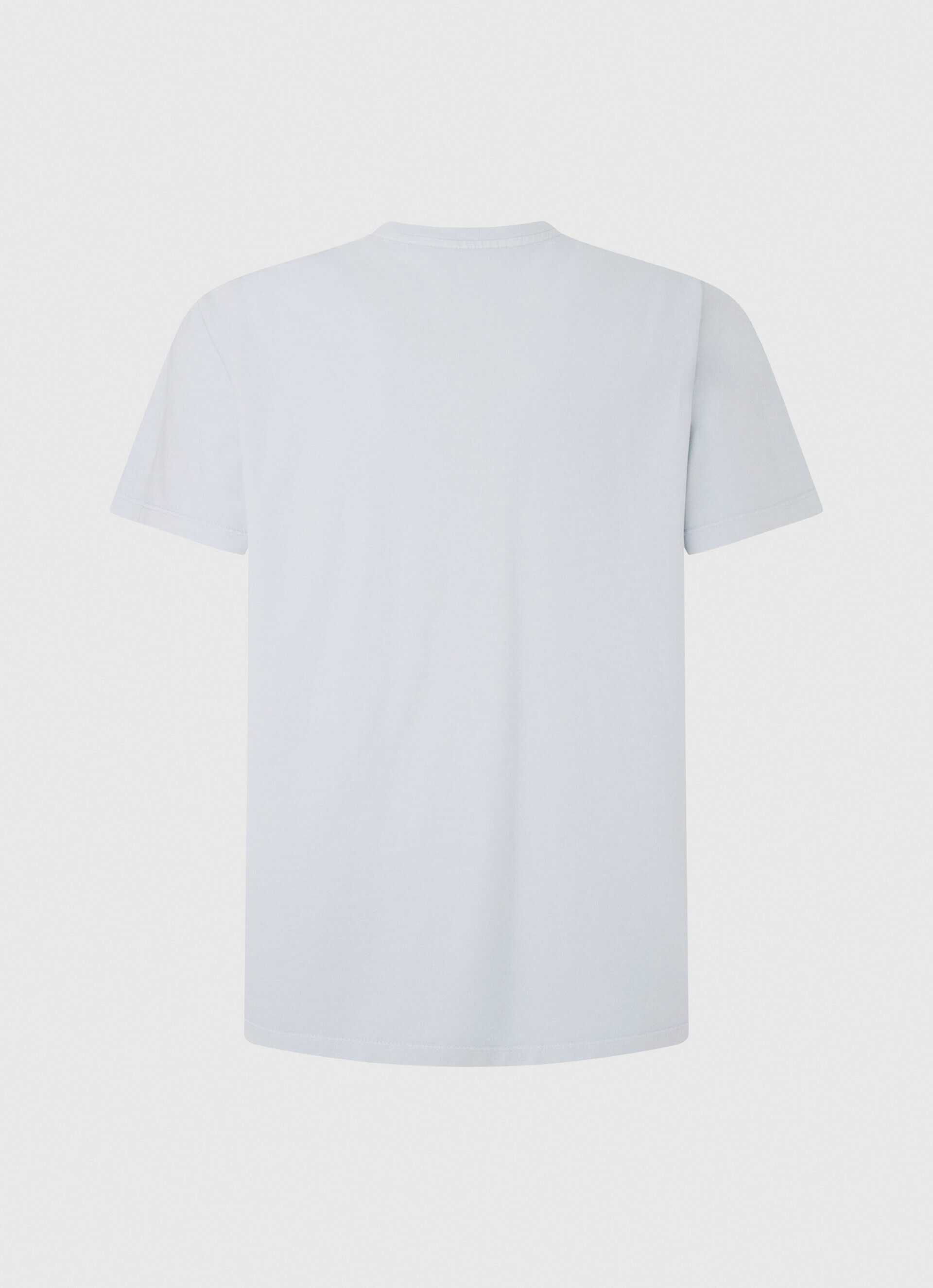Camiseta de algodão com logo estampado - azul claro