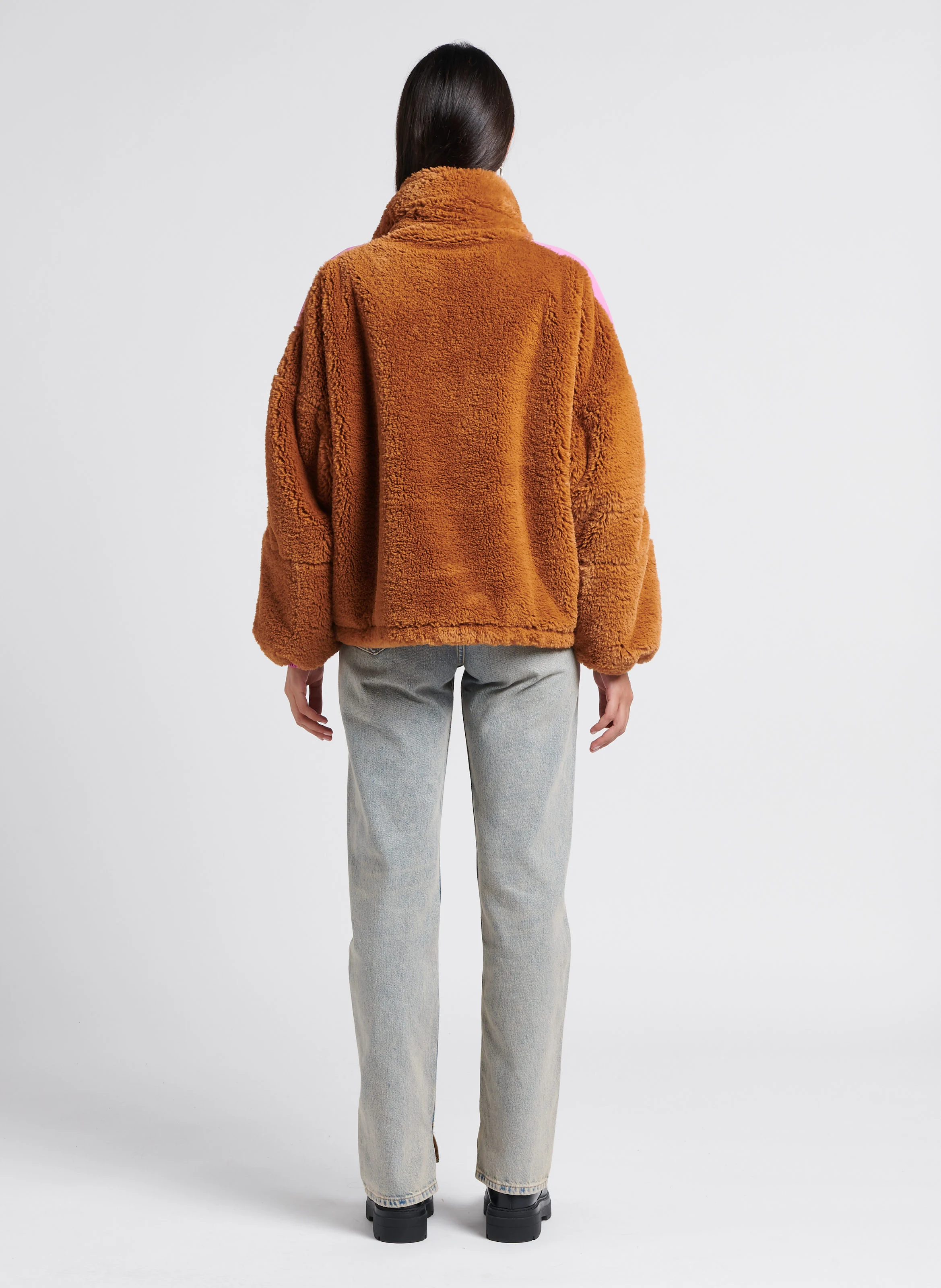 Blouson col montant | Marron