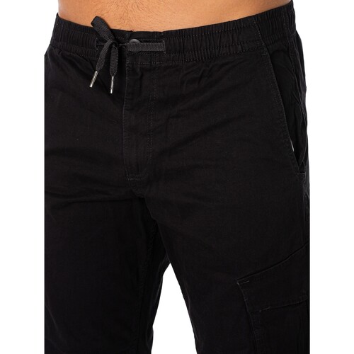 Jack & Jones - Pantalones Holgados Tipo Cargo Con Puños Kane Negro
