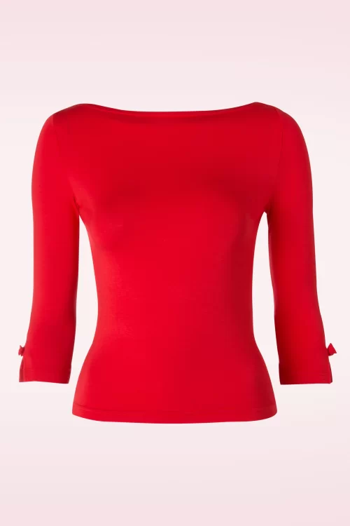 Banned Retro Modern Love Top in rood