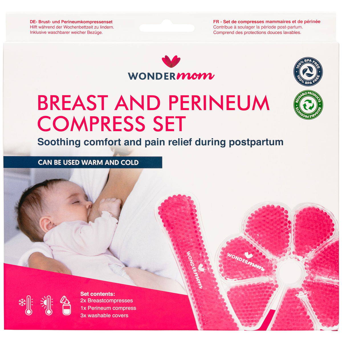 WondermomWondermom   Warm und Kalt Brust und Wochenbett Kompresse Set