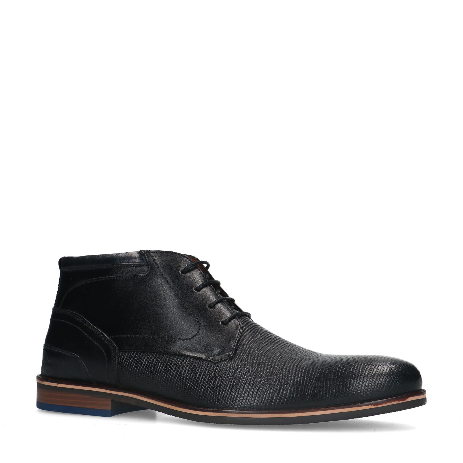 Zwarte leren veterboots