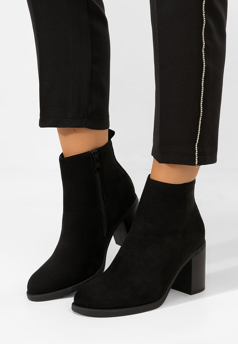 Bottines à talon noires Desirea