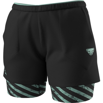 Dynafit Trail 2-in-1 Shorts Black Out Jadelite Damen