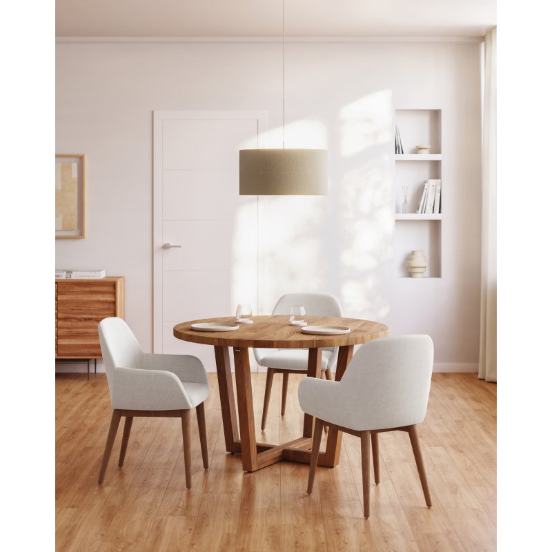 Abat-jour suspension petit Nazli en lin finition beige