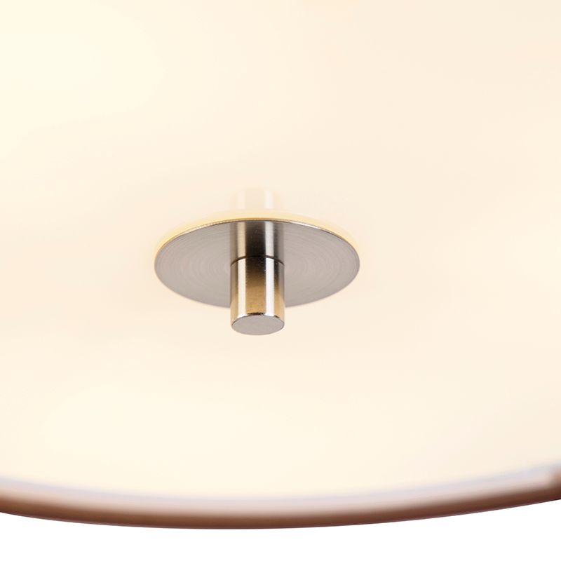 Smart plafondlamp bruin met wit 50 cm 3-lichts incl. 3 Wifi A60 - Drum Duo