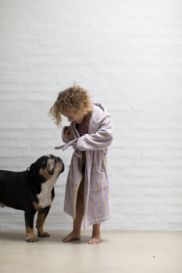 Bongusta Naram Kids Bathrobe Lilac & neon yellow