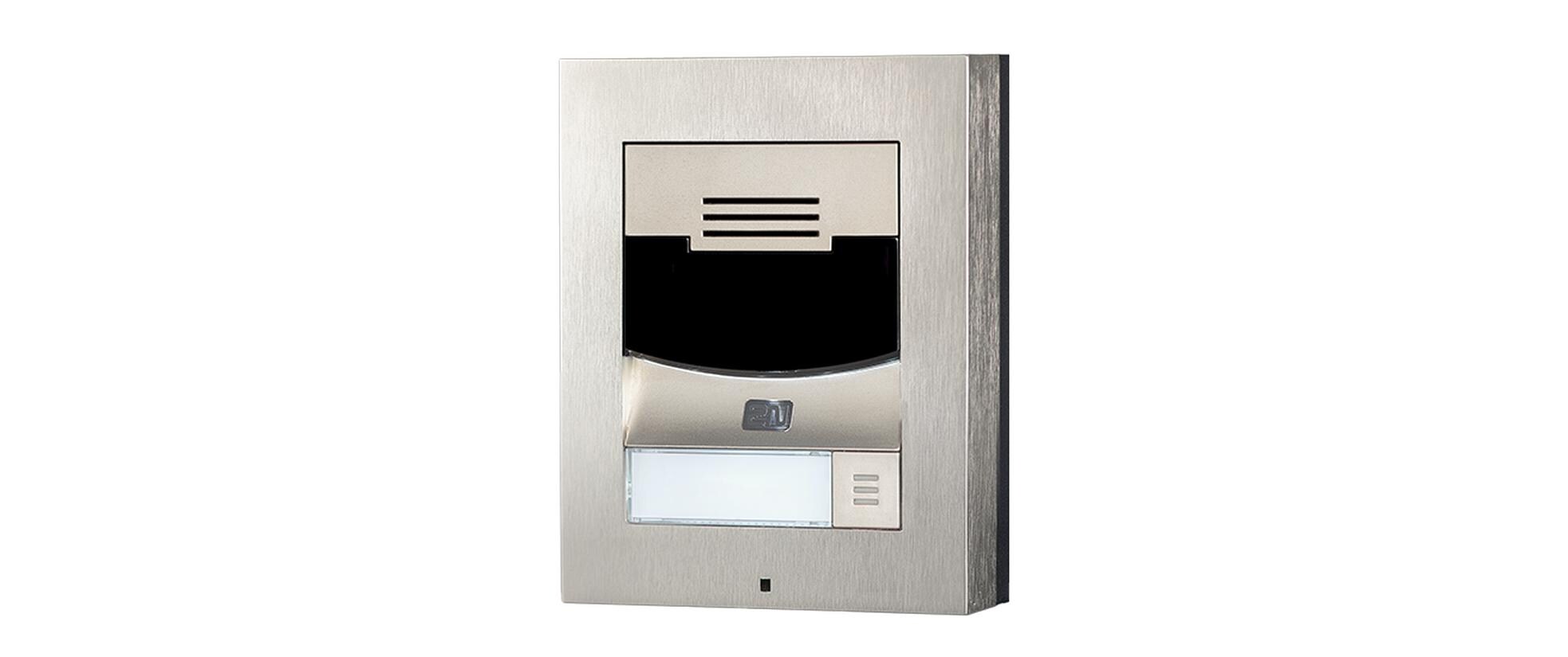 IP Türstation IP Solo ohne Kamera, Wandmontage, silber<br>Kompakte IP-Sprechanlage