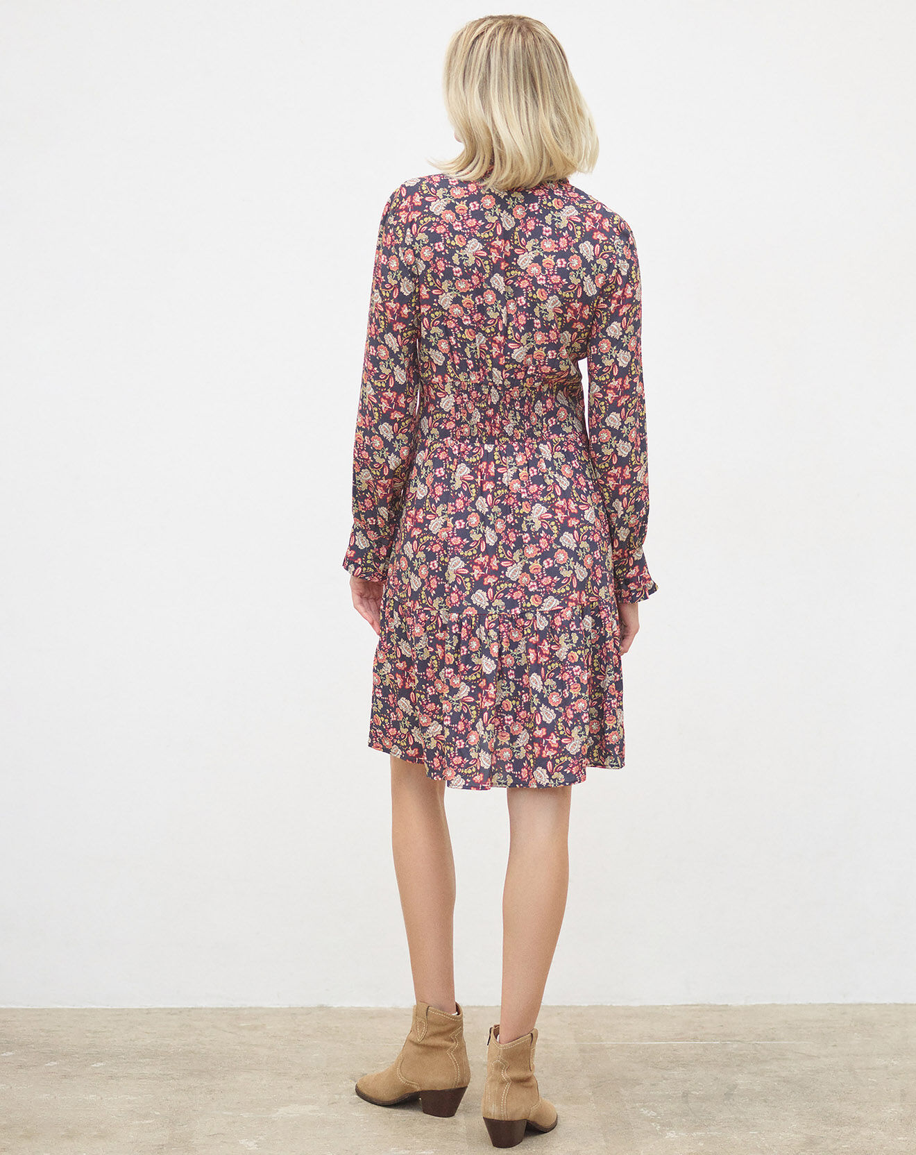 Caroll Robe Livia bleu marine