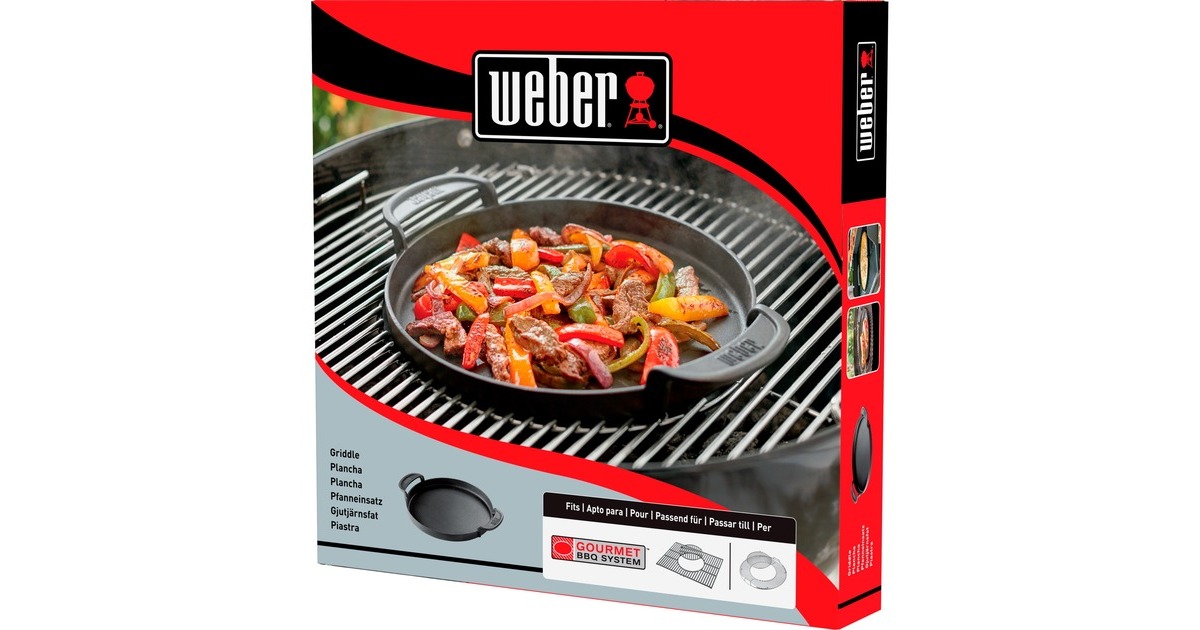 WeberBakplaat - Gourmet BBQ System grillroosters grillplaat  (Zwart)