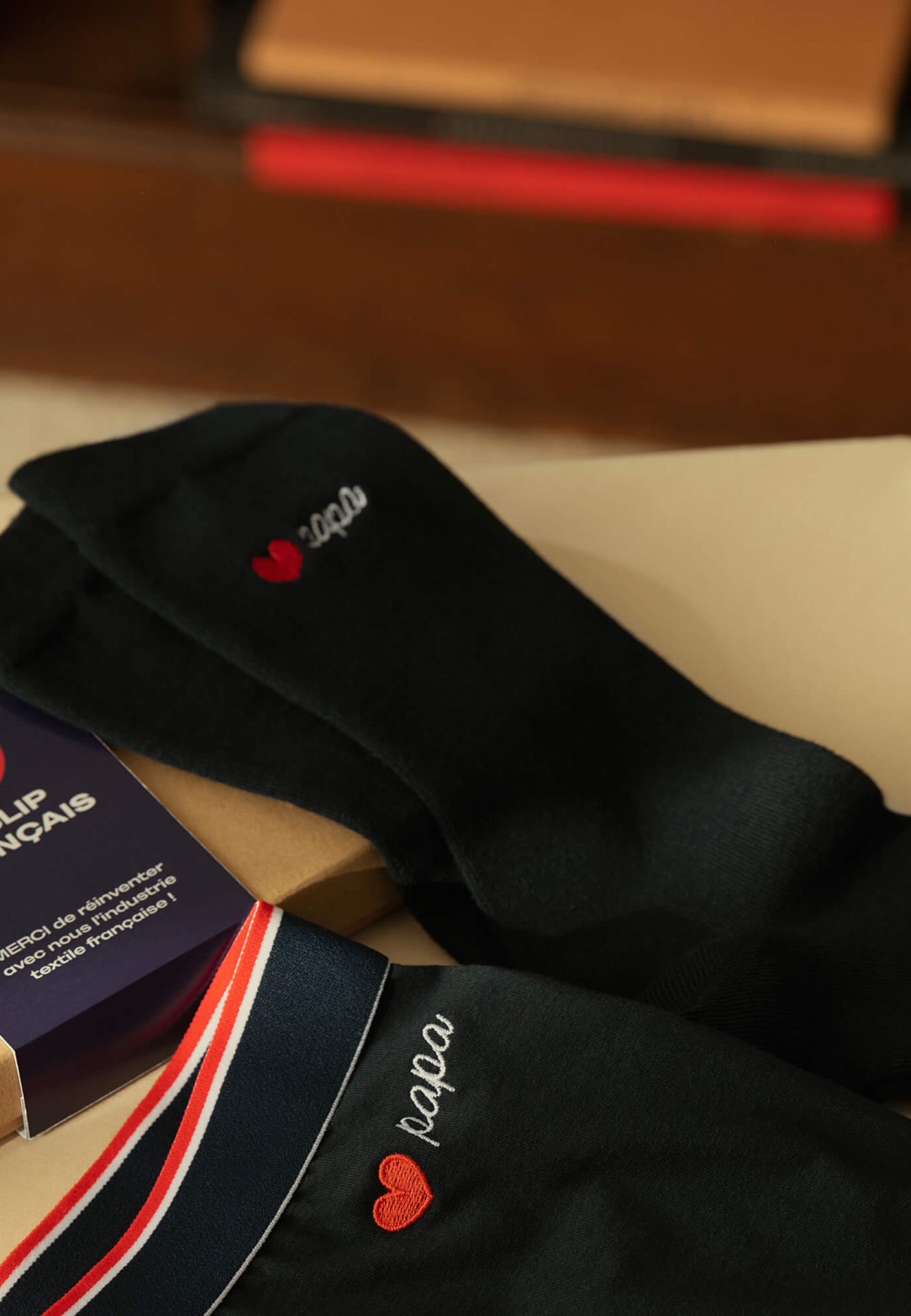 Chaussettes mi-hautes mixtes en coton-Lucas Coeur