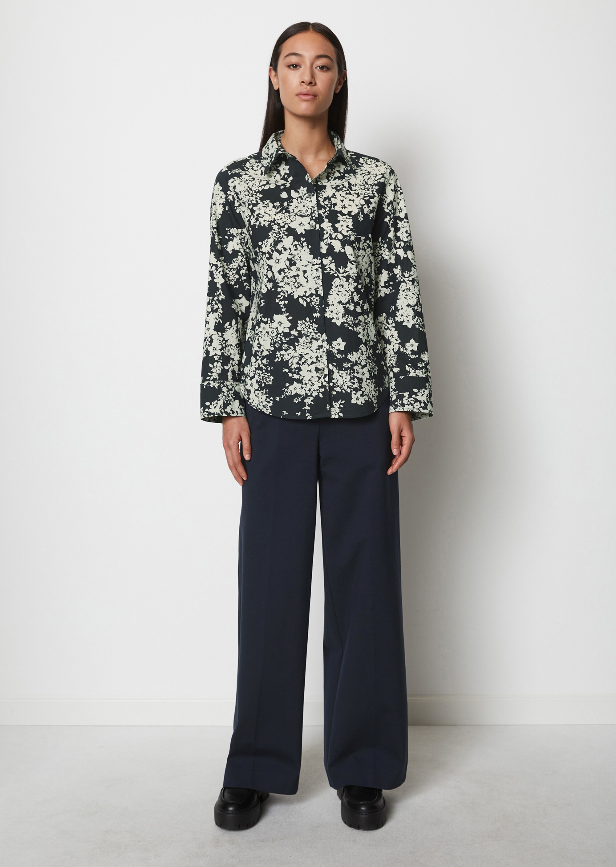 Bluse A-Shape aus Papertouch-Popeline