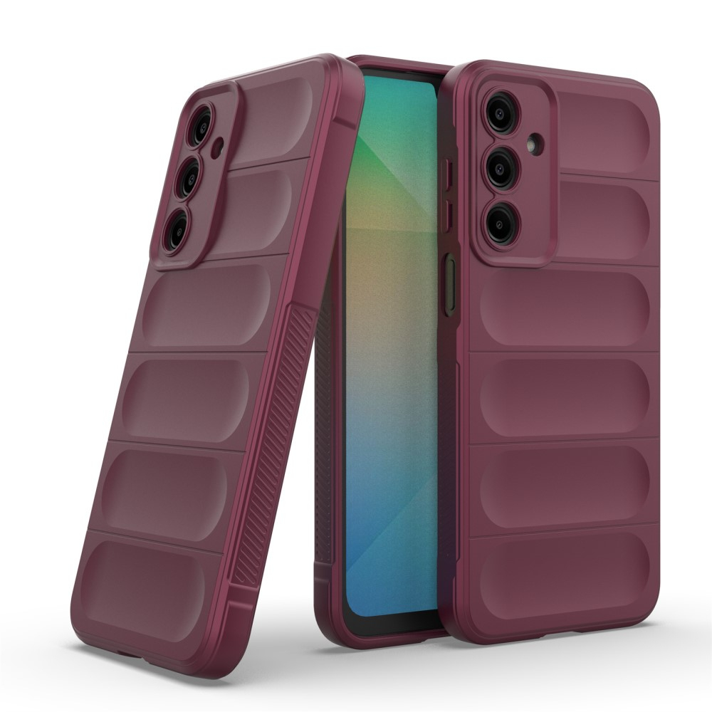 Samsung Galaxy A56 Outdoor Gummi Schutzhülle Anti-Drop - Dunkelrot