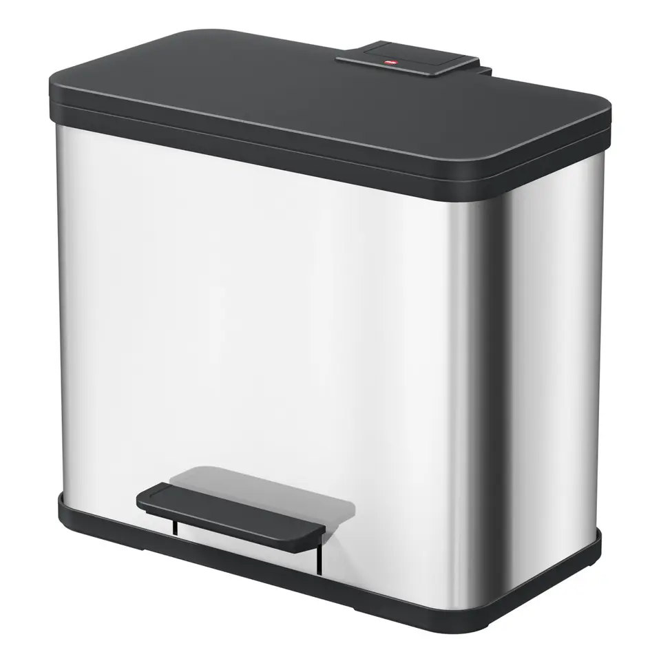 Hailo Öko Duo Plus L Prullenbak - 17 9L - RVS