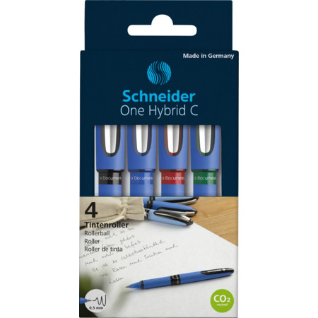 Schneider One Hybrid C 0.5 4er-Etui Tintenroller - 0.5 mm