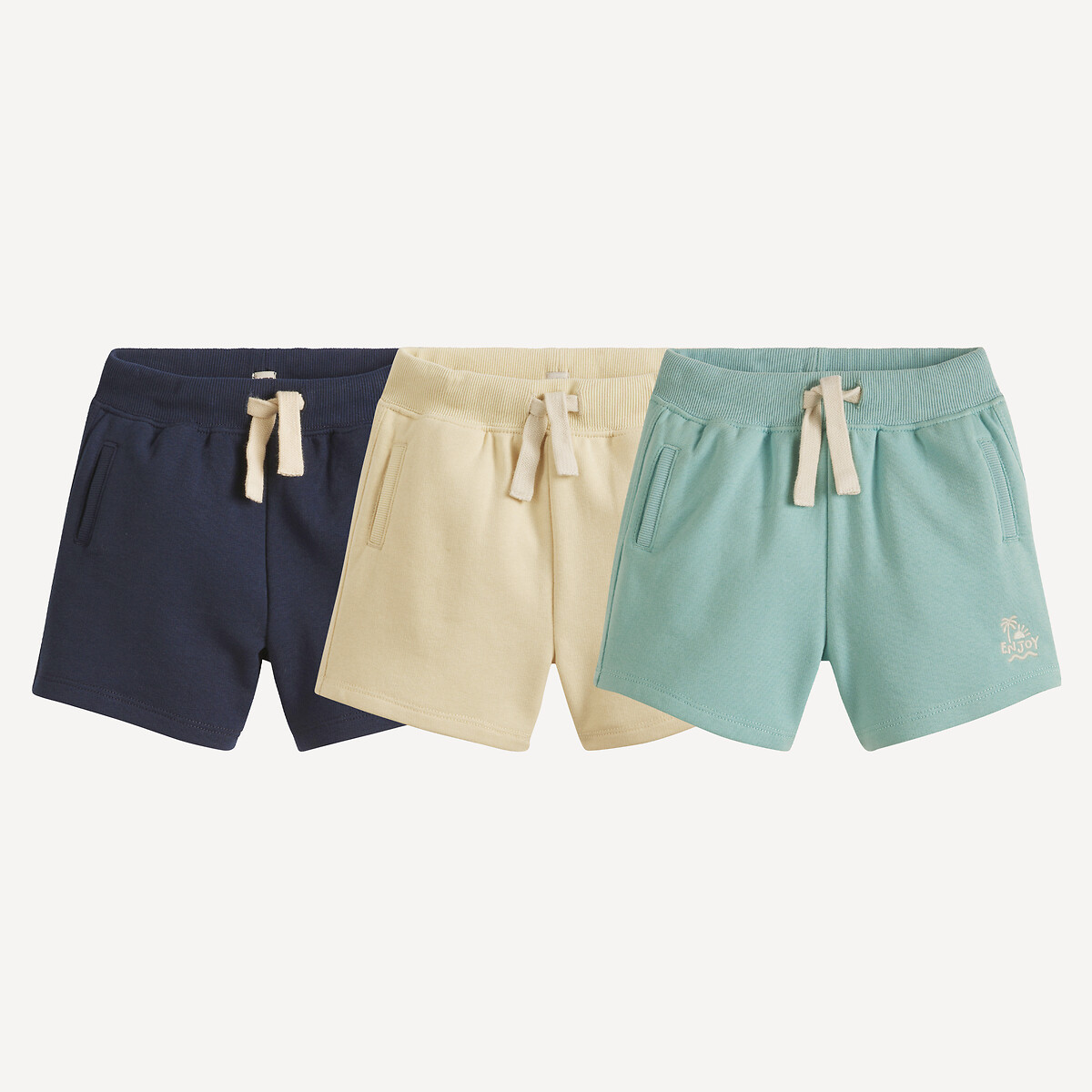 COLEÇÃO LA REDOUTE<br>Conjunto de 3 shorts de lã polar