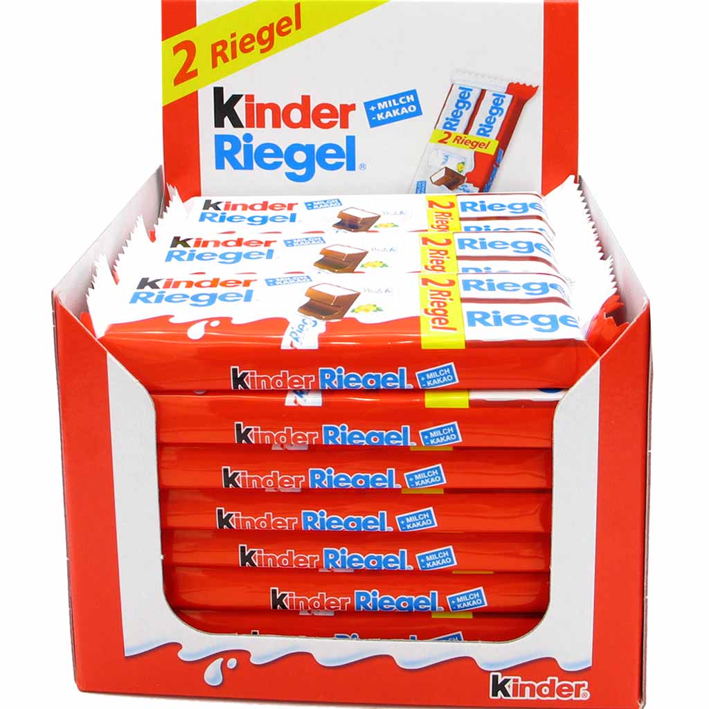 24x Doppel Kinder Riegel á 42g=1008g im Thekendisplay MHD:7.6.25