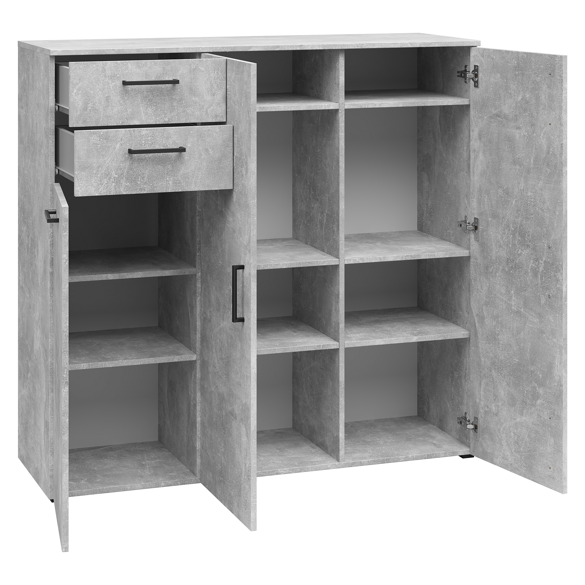 Sideboard - Betonoptik - 115 cm hoch