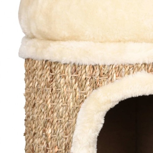 Casinha e arranhador para gatos vidaXL, bege