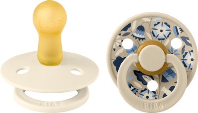 BIBS x Liberty Colour Bobo Smokk 2-Pakk Lateks Str 2, Ivory Mix