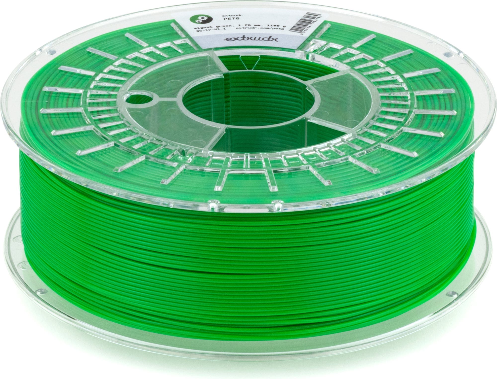 Extrudr  PETG Signal Grün, 1,75 mm / 1100 g    Filament mit hervorragenden mechanischen Eigenschaften