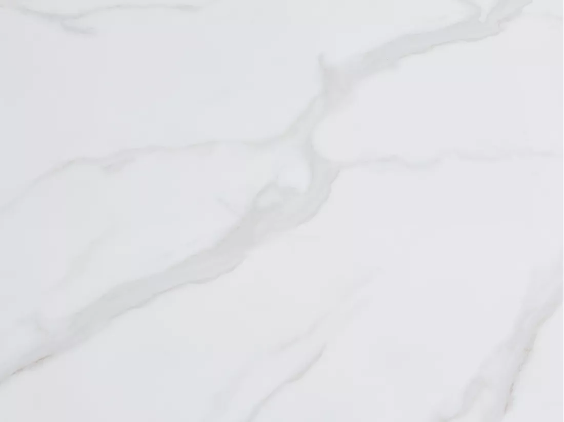 Table à manger 8 personnes en MDF et acier inoxydable - Effet marbre blanc et noir - EVAELA